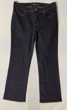 Lands End Jeans Womens Size 14 Blue Bootcut Leg Denim Stretch